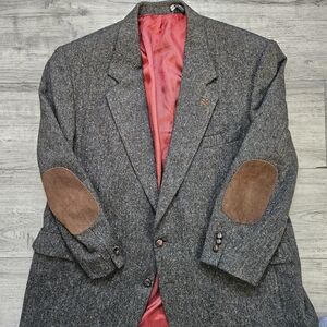 Donegal Gardiners Of Selkirk Lambswool Blazer Moores 50R Sportcoat Elbow Patch